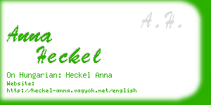 anna heckel business card